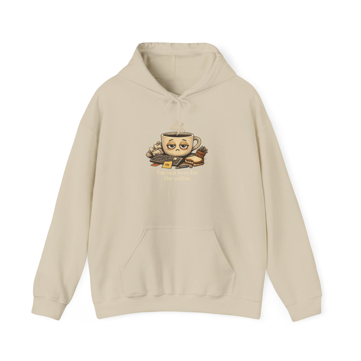 Sleepy Coffee Face Hoodie | burnout, tired, mental health humor