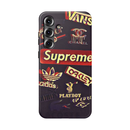 Supreme Impact-Resistant Phone Case — Streetwear Logo Collage