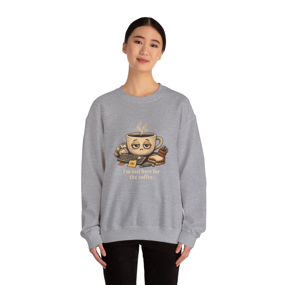 Too Tired for This Sweatshirt | burnout, coffee sleepy mental health humor