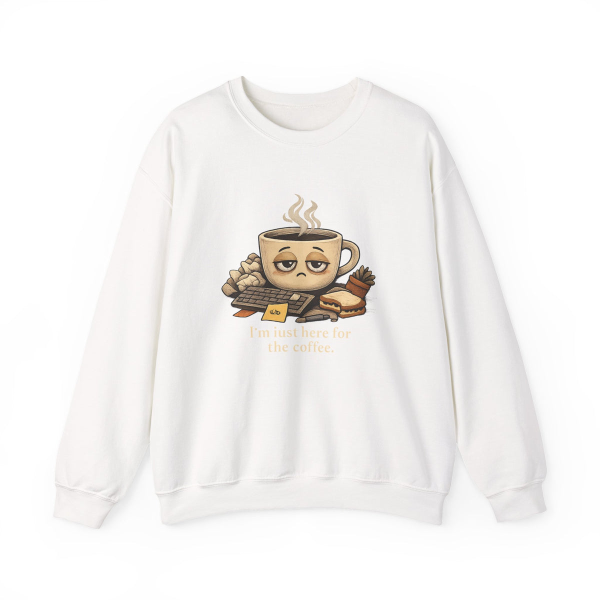 Too Tired for This Sweatshirt | burnout, coffee sleepy mental health humor