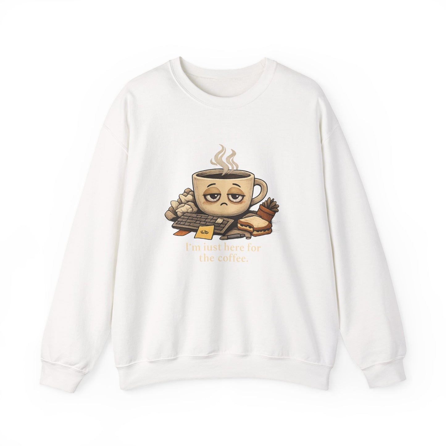 Too Tired for This Sweatshirt | burnout, coffee sleepy mental health humor