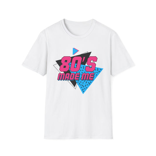 80's Made Me T-Shirt — Retro 1980s Neon Graphic Tee