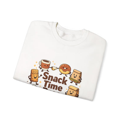 Snack Time Pros Sweatshirt | office humor, coffee fuel
