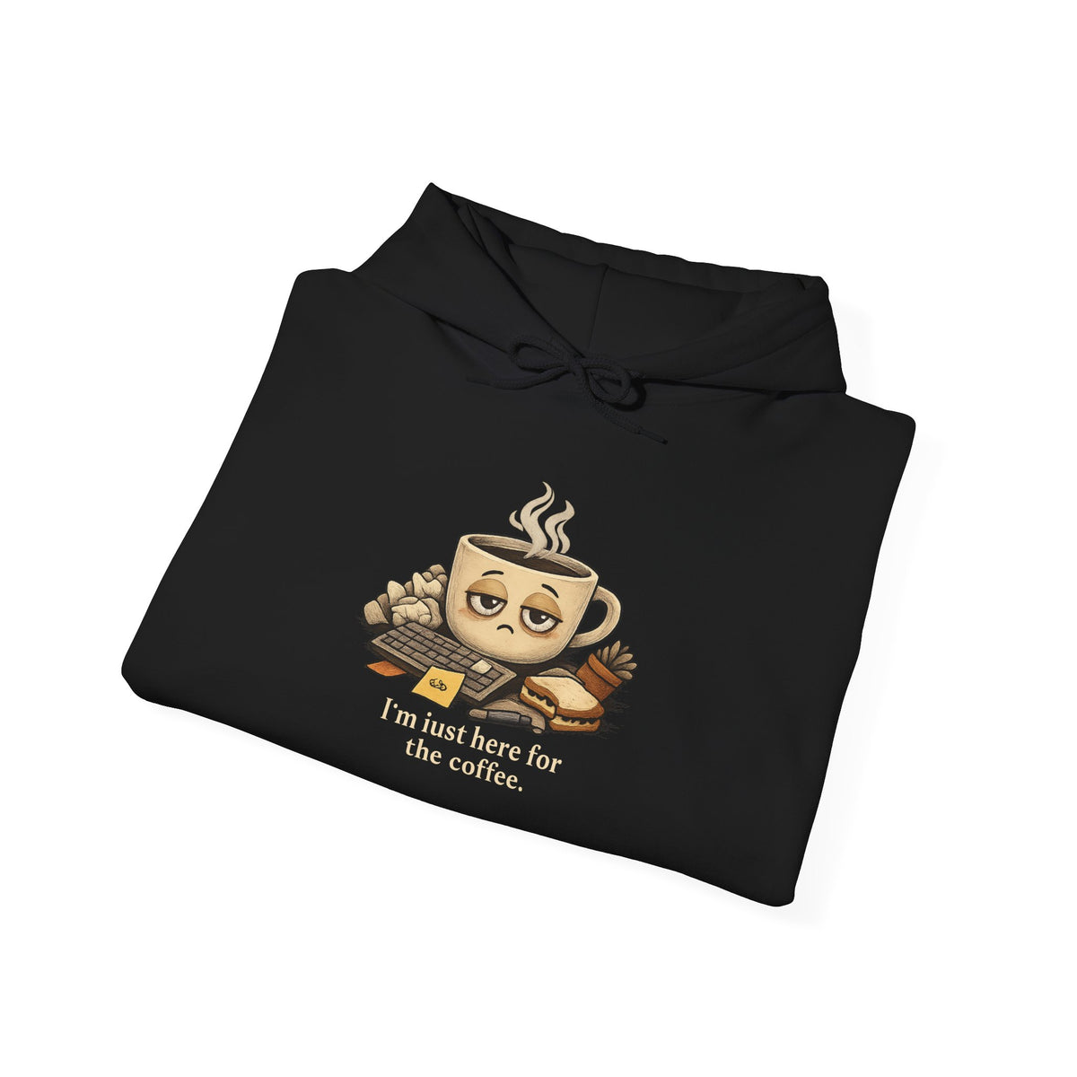 Sleepy Coffee Face Hoodie | burnout, tired, mental health humor