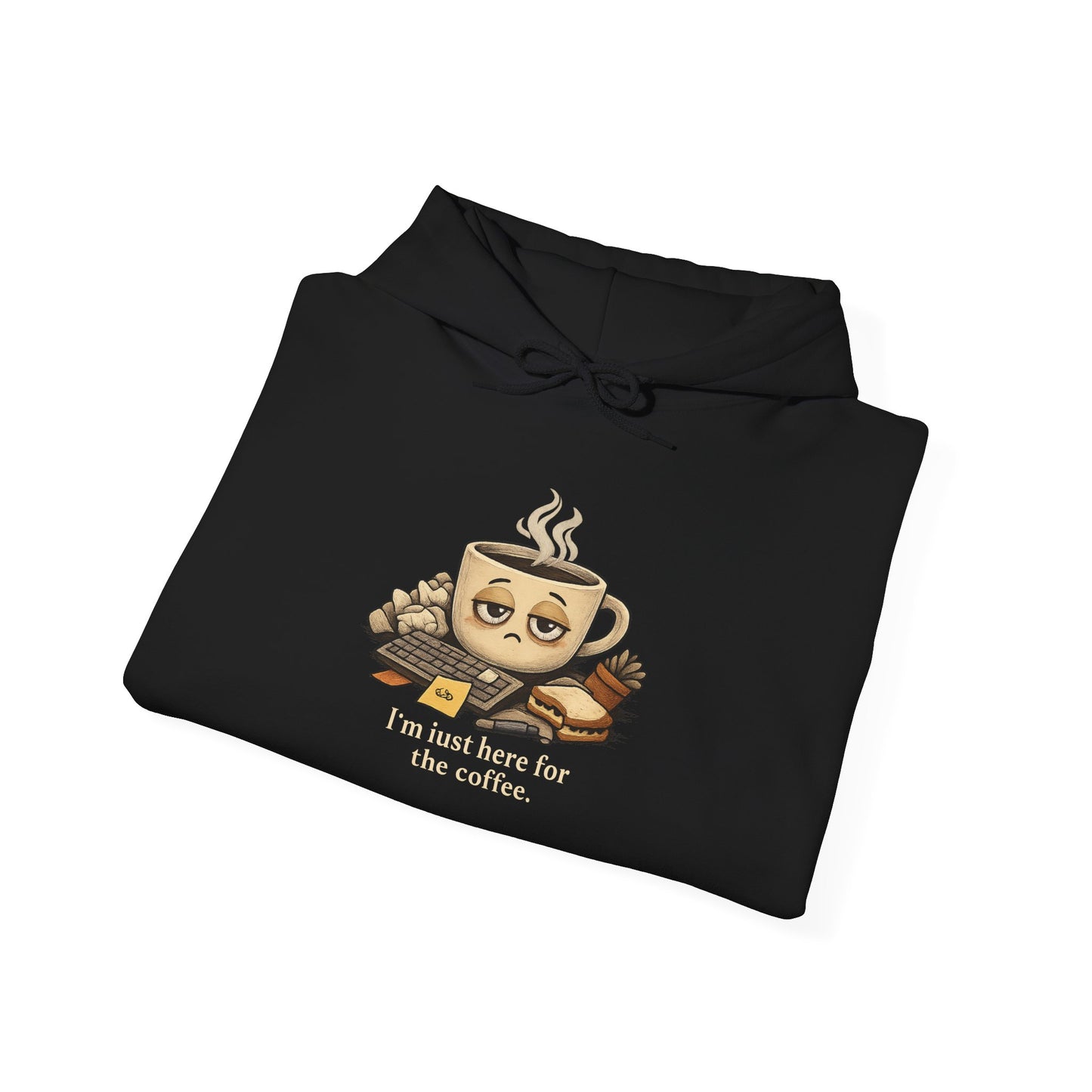 Sleepy Coffee Face Hoodie | burnout, tired, mental health humor