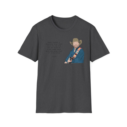 Cojo Guitar Portrait T‑Shirt — "Baby There's a Star" Lyric Tee
