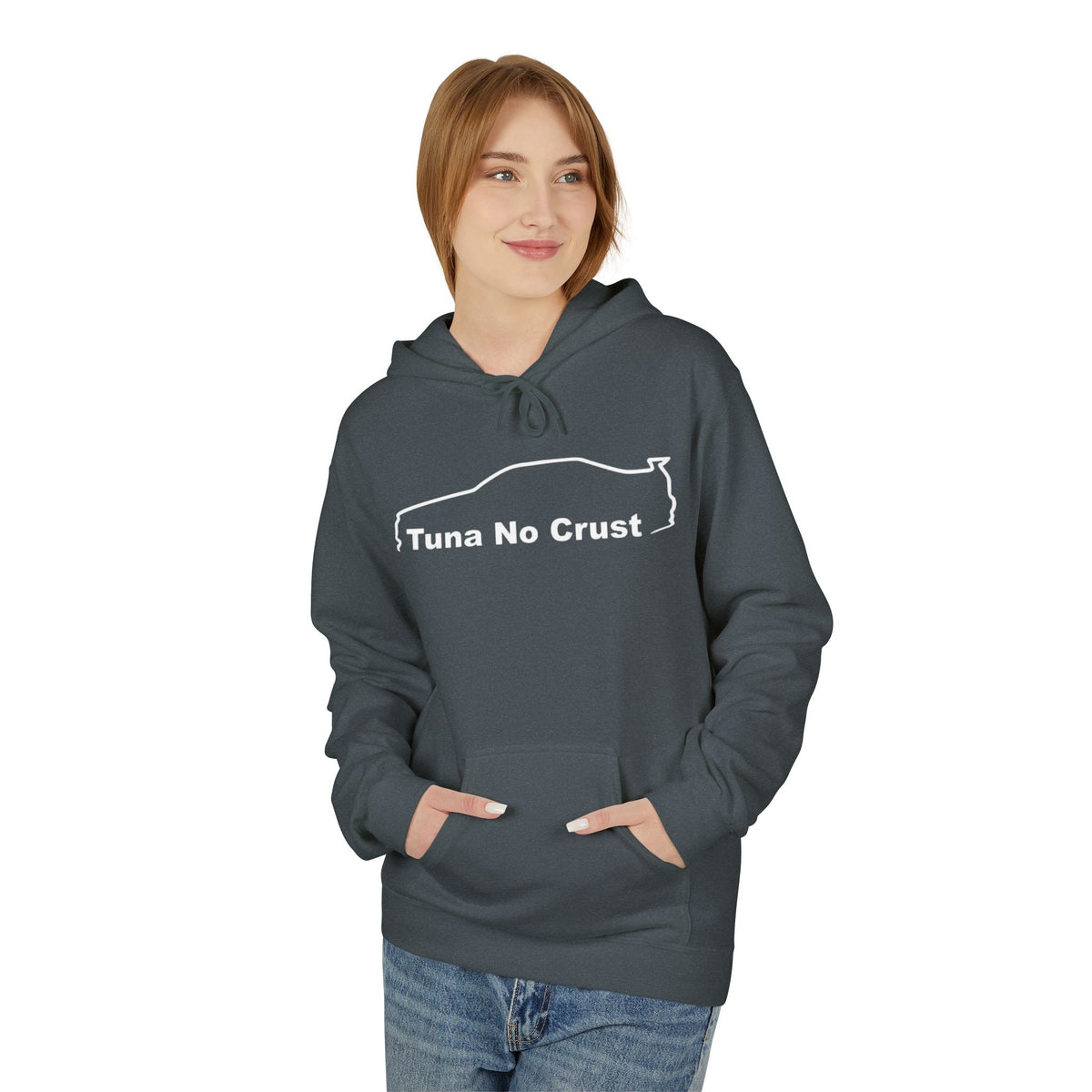 Tuna No Crust Hoodie — Minimal Cat Silhouette Sweatshirt for Cat Lovers