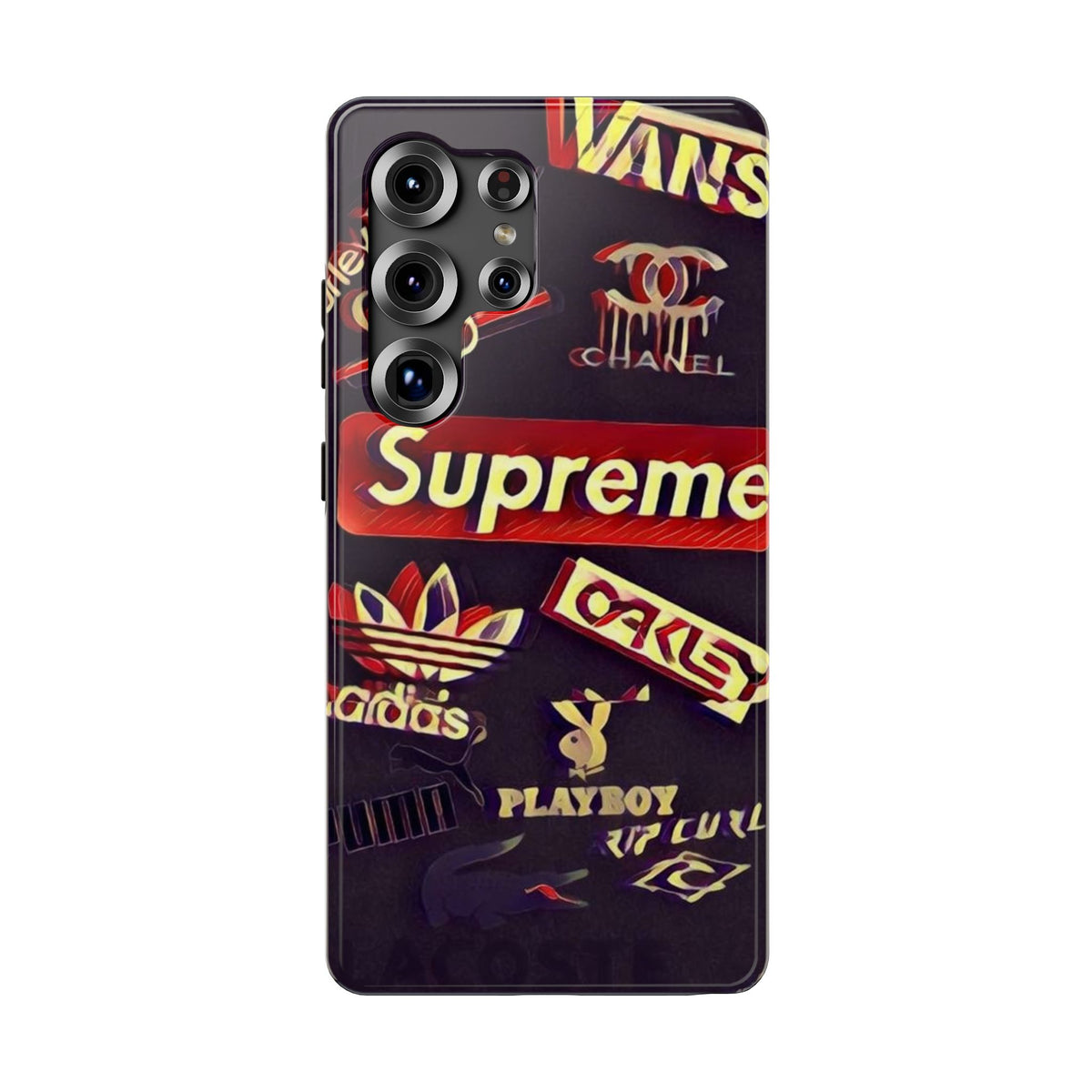 Supreme Impact-Resistant Phone Case — Streetwear Logo Collage