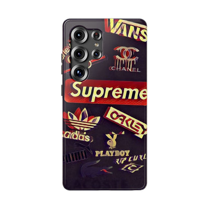 Supreme Impact-Resistant Phone Case — Streetwear Logo Collage