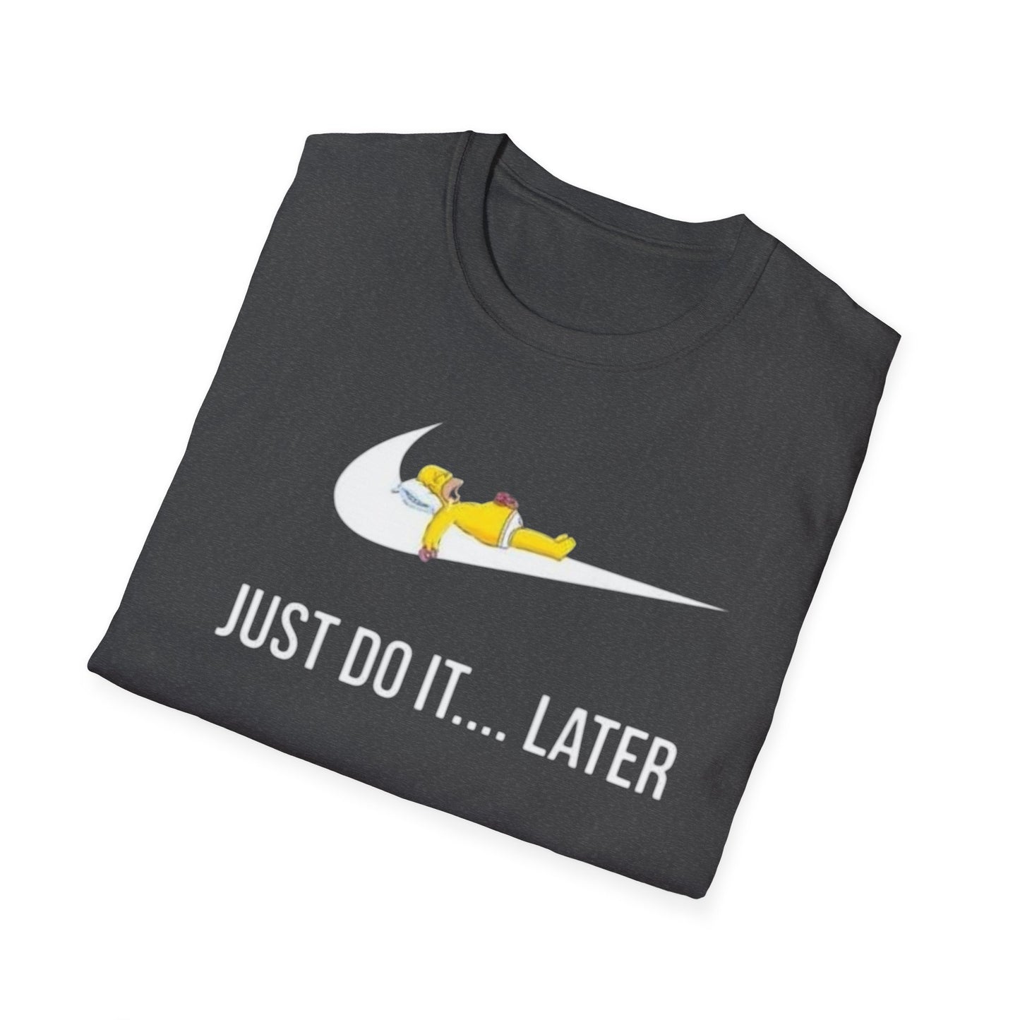 Just Do It... Later T-Shirt | Sleeping Sloth Parody, Funny Lazy Tee