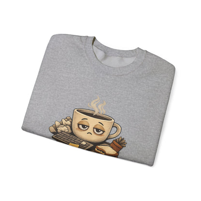 Too Tired for This Sweatshirt | burnout, coffee sleepy mental health humor
