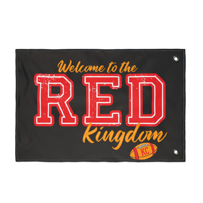 Welcome to the Red Kingdom Double Sided Flag | KC Football Theme