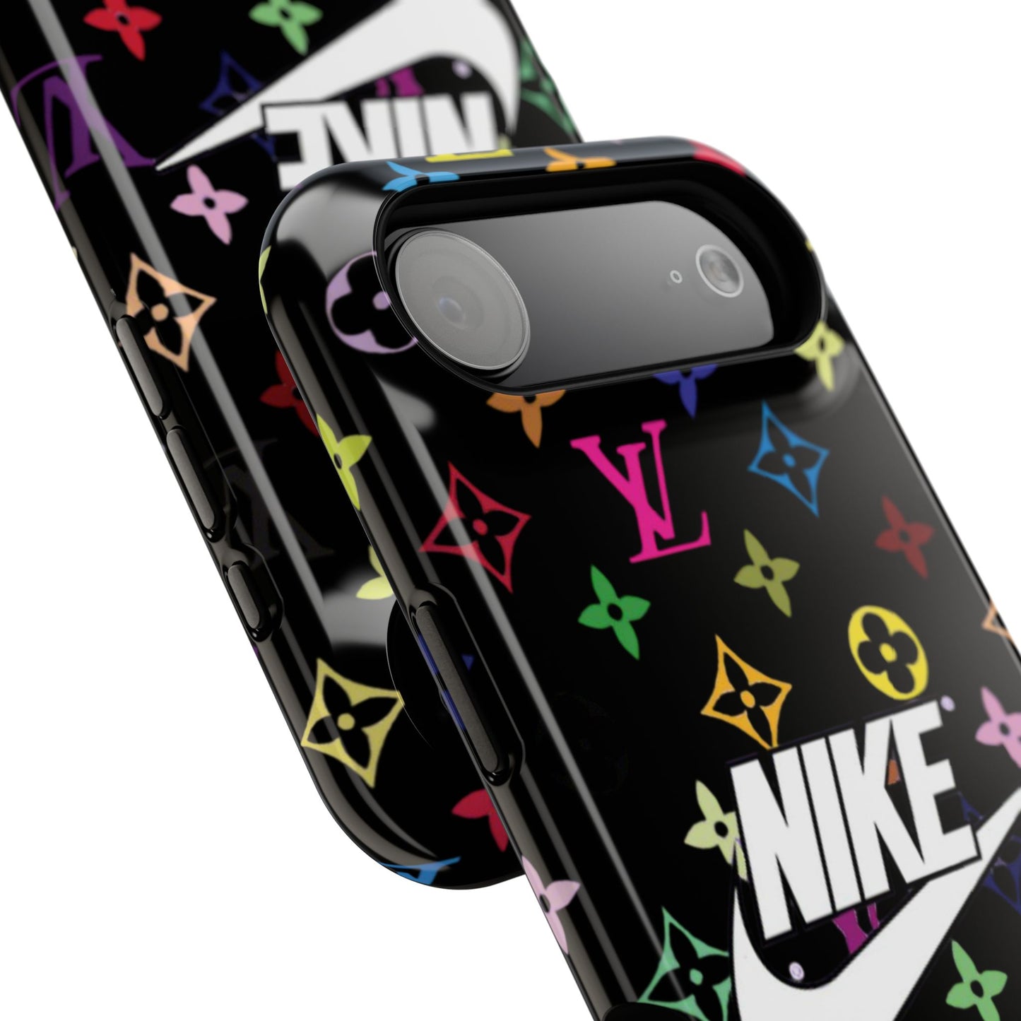 Rainbow Monogram Pattern Phone Case | Impact-Resistant Case