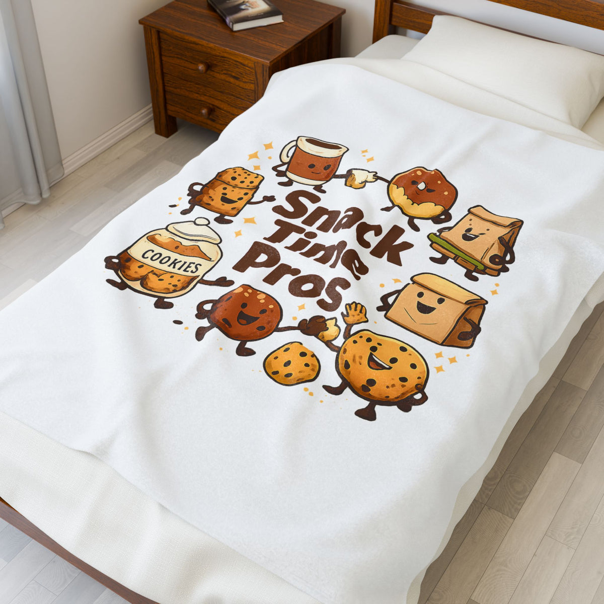 Snack Time Pros Blanket | office humor, coffee fuel