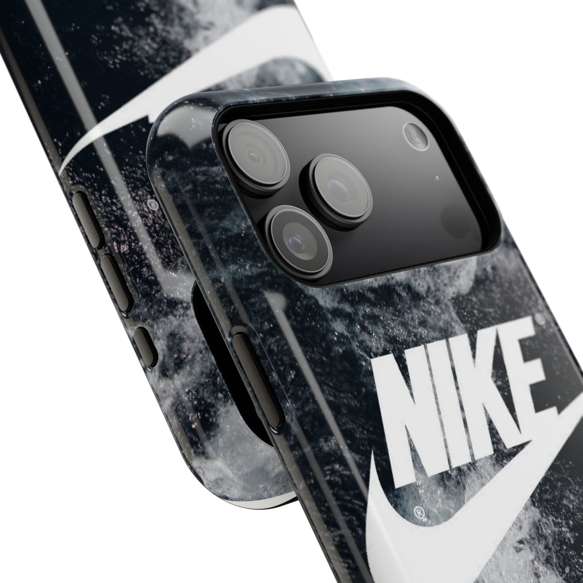 Nike Swoosh Marble iPhone Case | Impact-Resistant Case