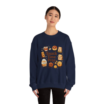 Snack Time Pros Sweatshirt | office humor, coffee fuel