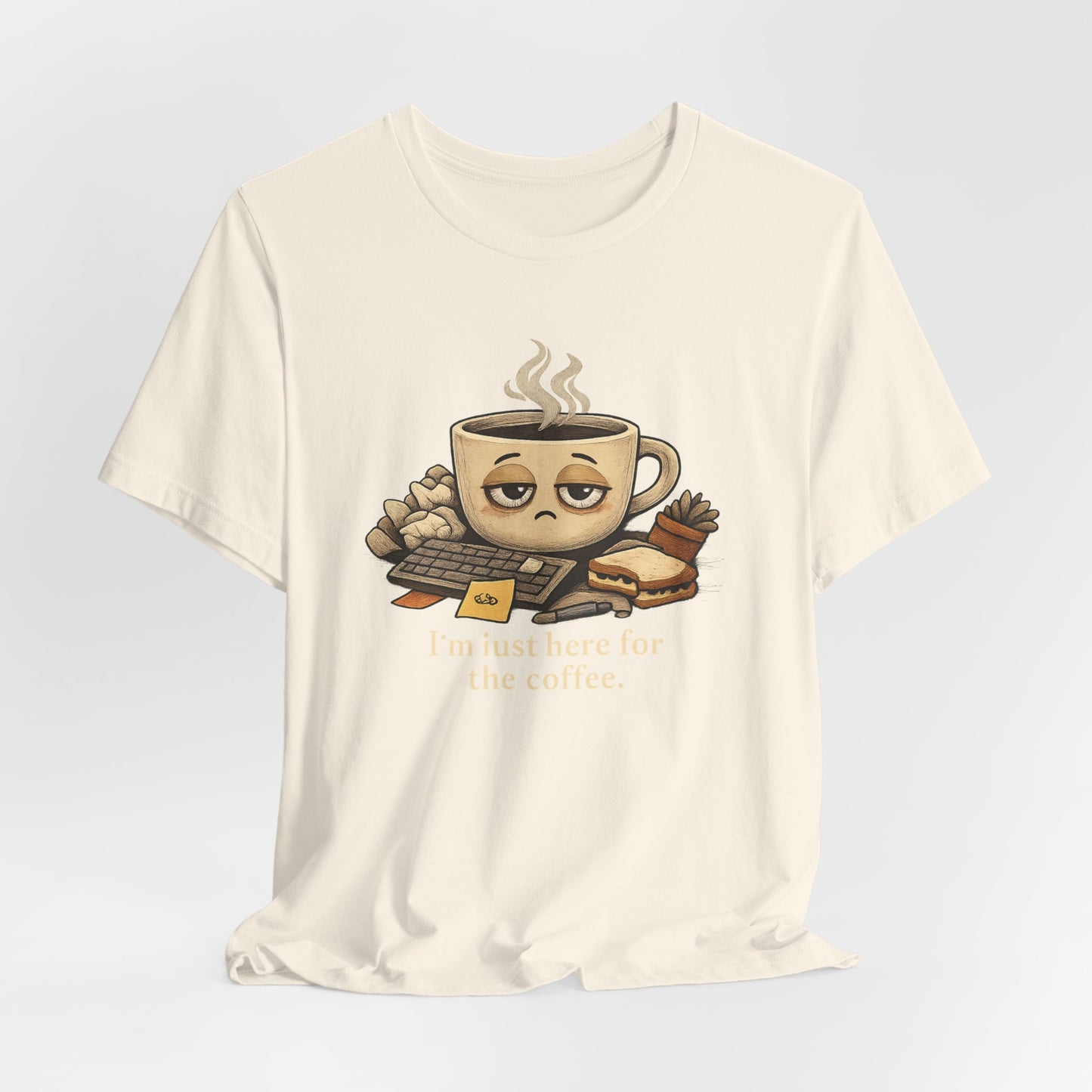 Tired Coffee Cup Tee | burnout, mental health humor