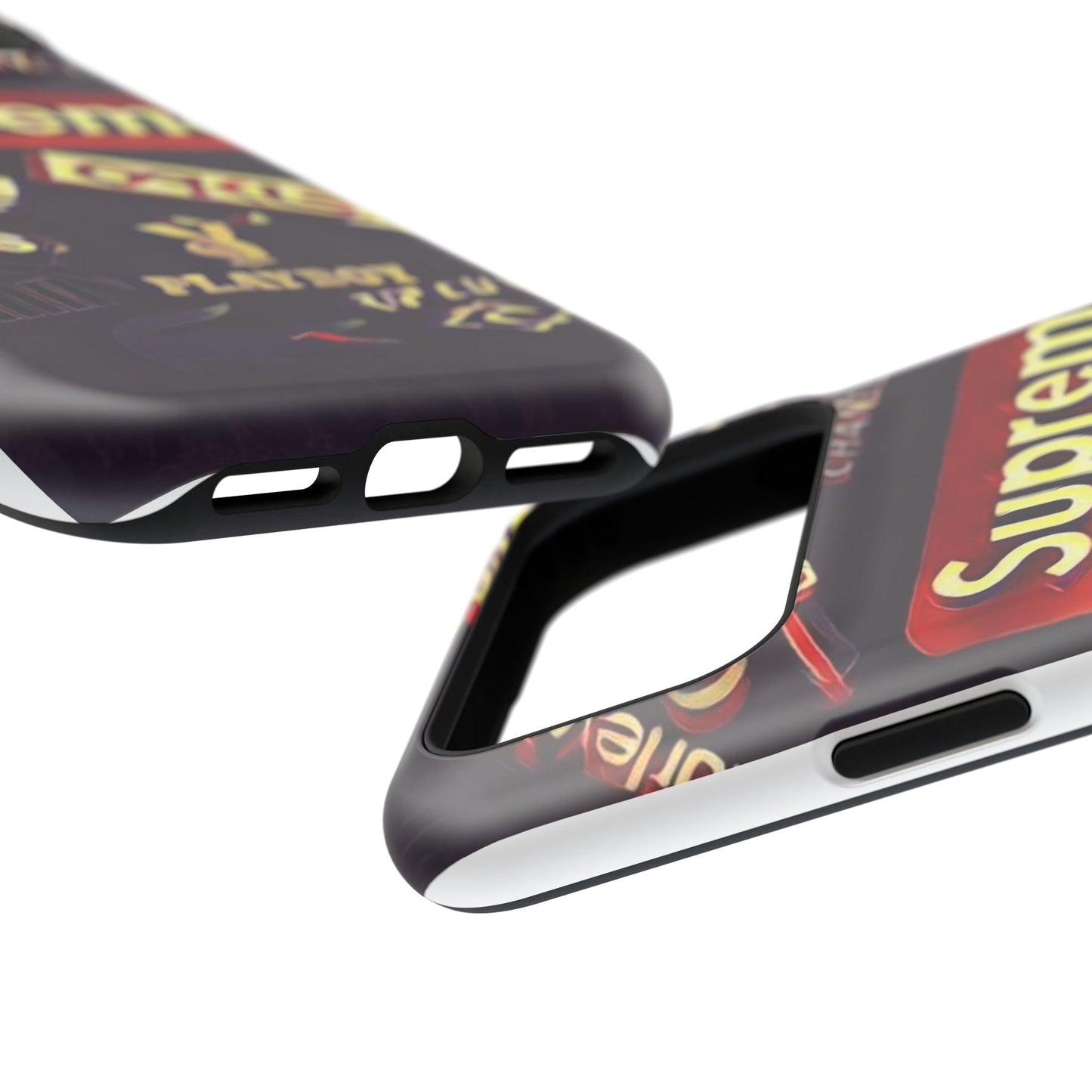Supreme Impact-Resistant Phone Case — Streetwear Logo Collage
