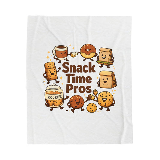 Snack Time Pros Blanket | office humor, coffee fuel