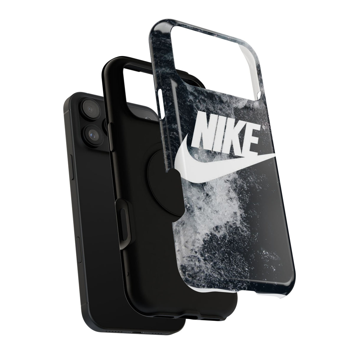 Nike Swoosh Marble iPhone Case | Impact-Resistant Case