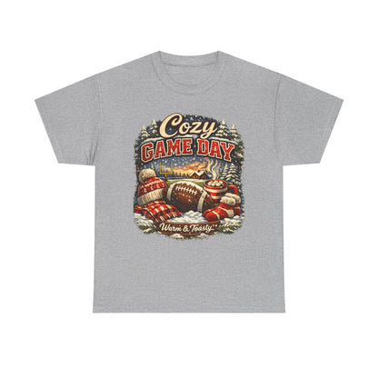 Cozy Game Day football graphic Tee | Retro winter mittens, warm & toasty