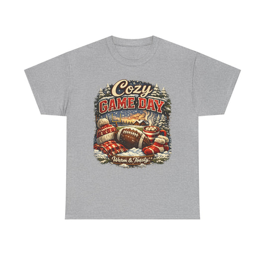 Cozy Game Day football graphic Tee | Retro winter mittens, warm & toasty