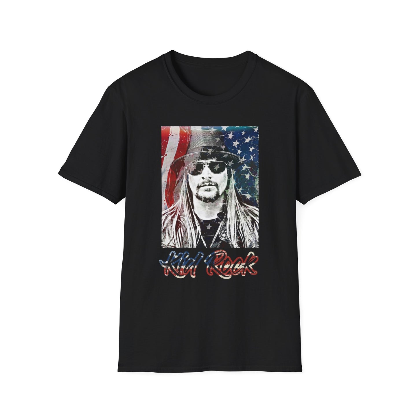 Kid Rock Patriotic T-Shirt — Old Rock Graphic Tee with American Flag