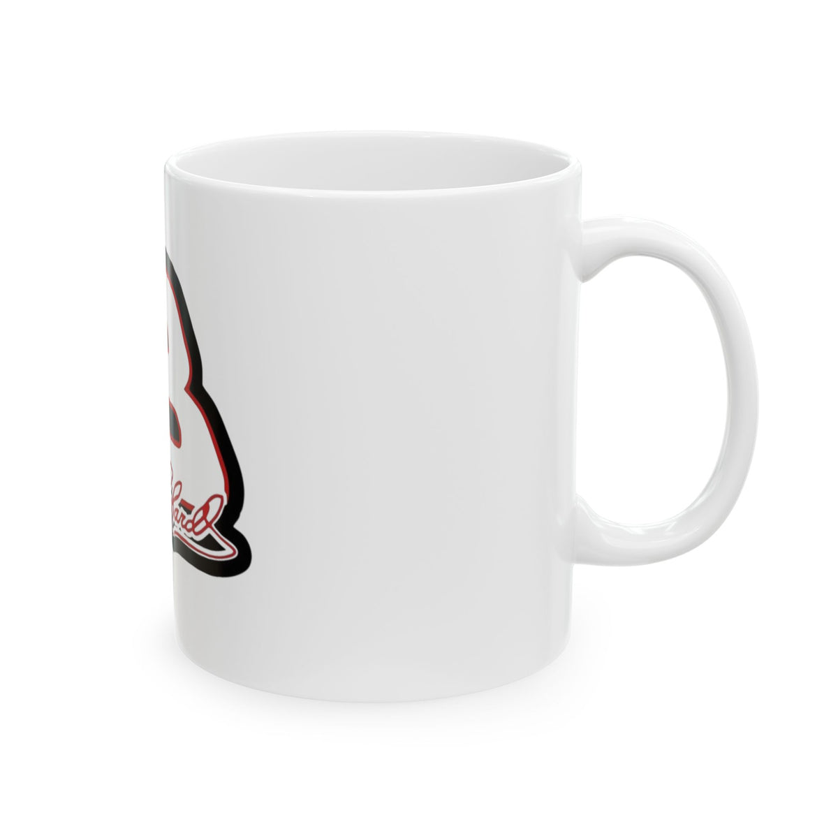 Number 3 Racing Script Name Mug | Ceramic Coffee Cup
