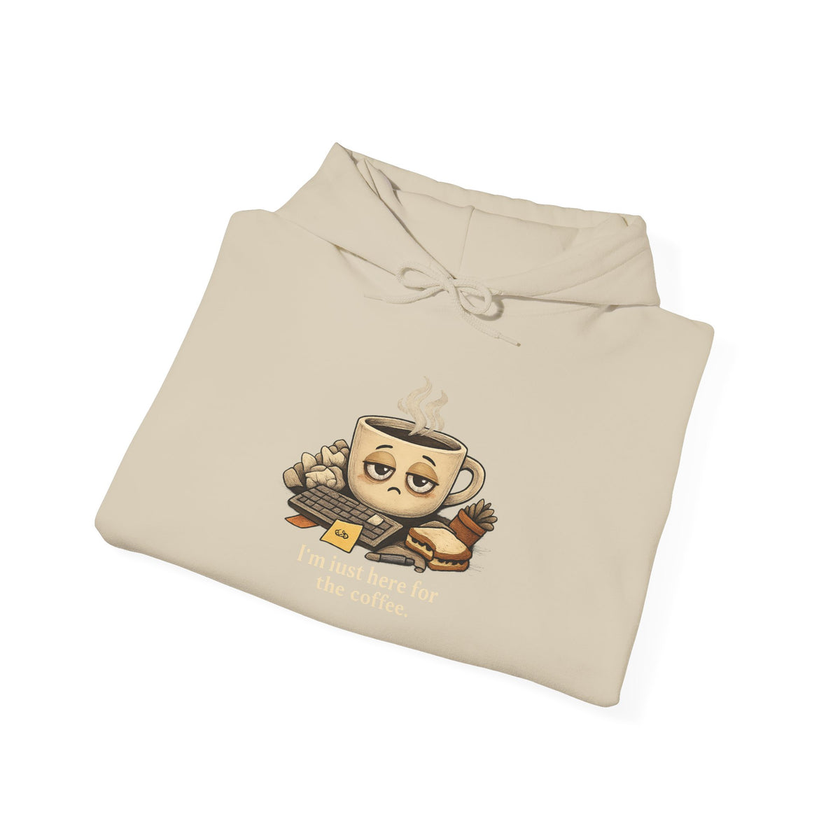 Sleepy Coffee Face Hoodie | burnout, tired, mental health humor