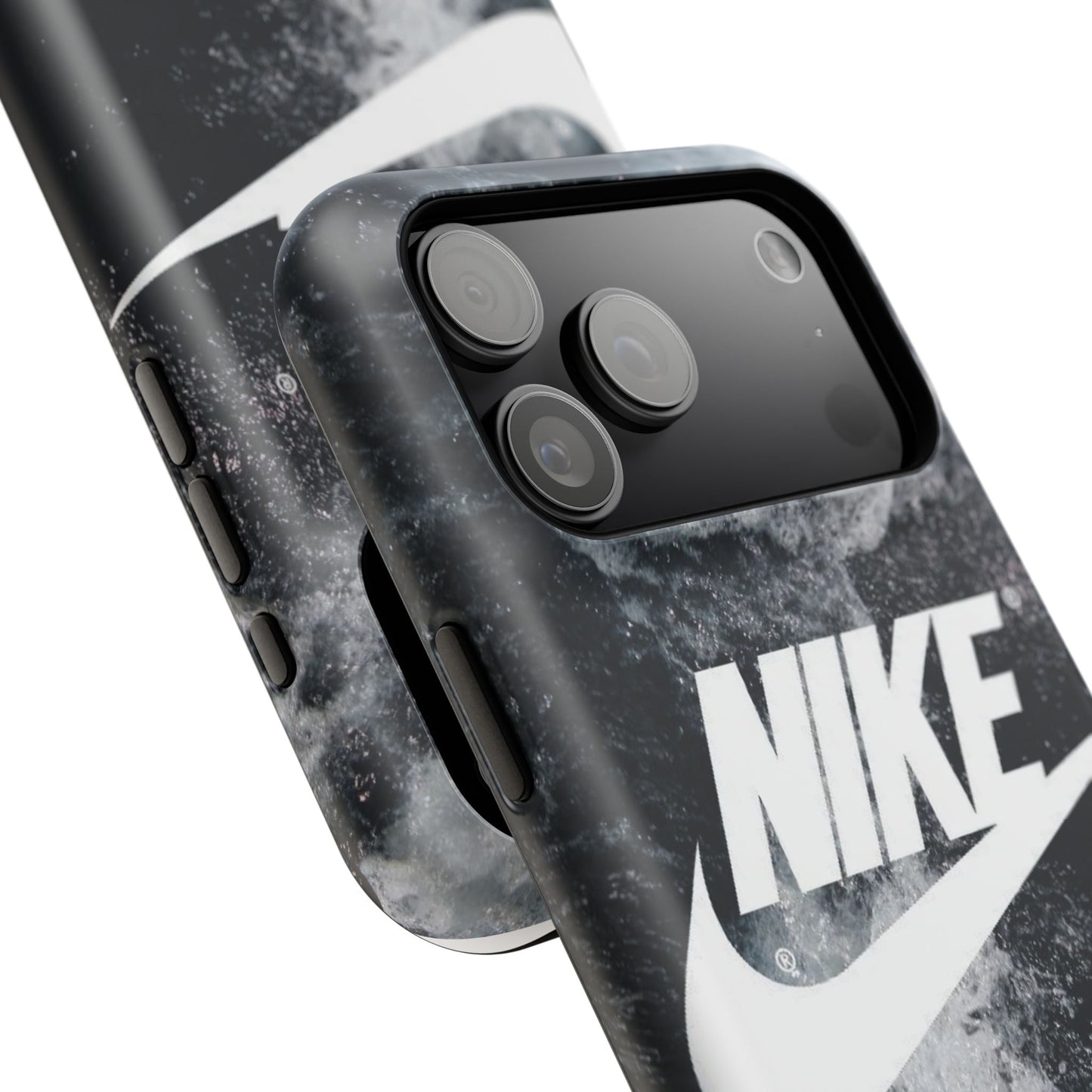Nike Swoosh Marble iPhone Case | Impact-Resistant Case