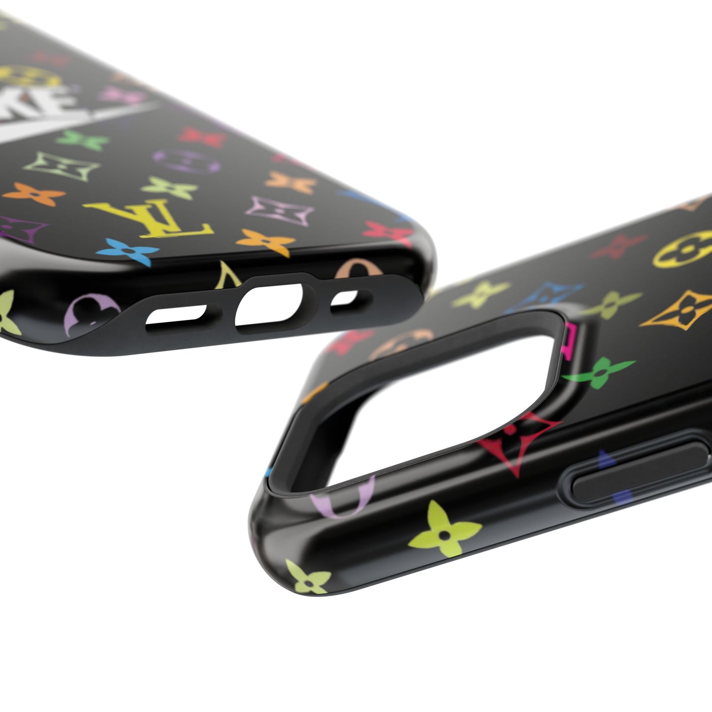 Rainbow Monogram Pattern Phone Case | Impact-Resistant Case
