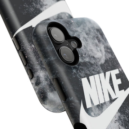 Nike Swoosh Marble iPhone Case | Impact-Resistant Case