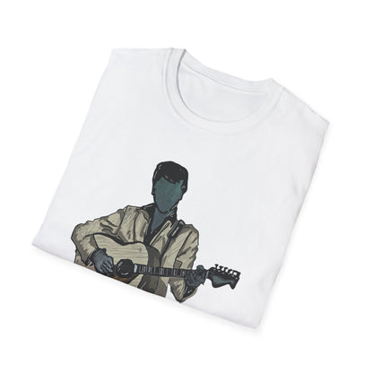 Elvis Graphic T-Shirt — Acoustic Music Tee with Color Icon Accents