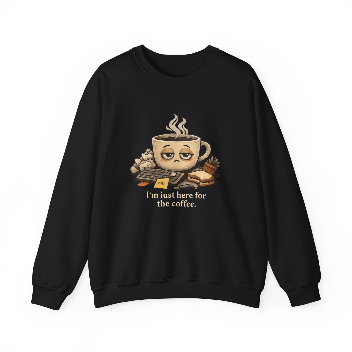 Too Tired for This Sweatshirt | burnout, coffee sleepy mental health humor
