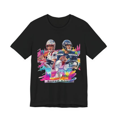 Super Bowl LVII Quarterbacks Graphic Tee — Colorful Game Day Fan Shirt
