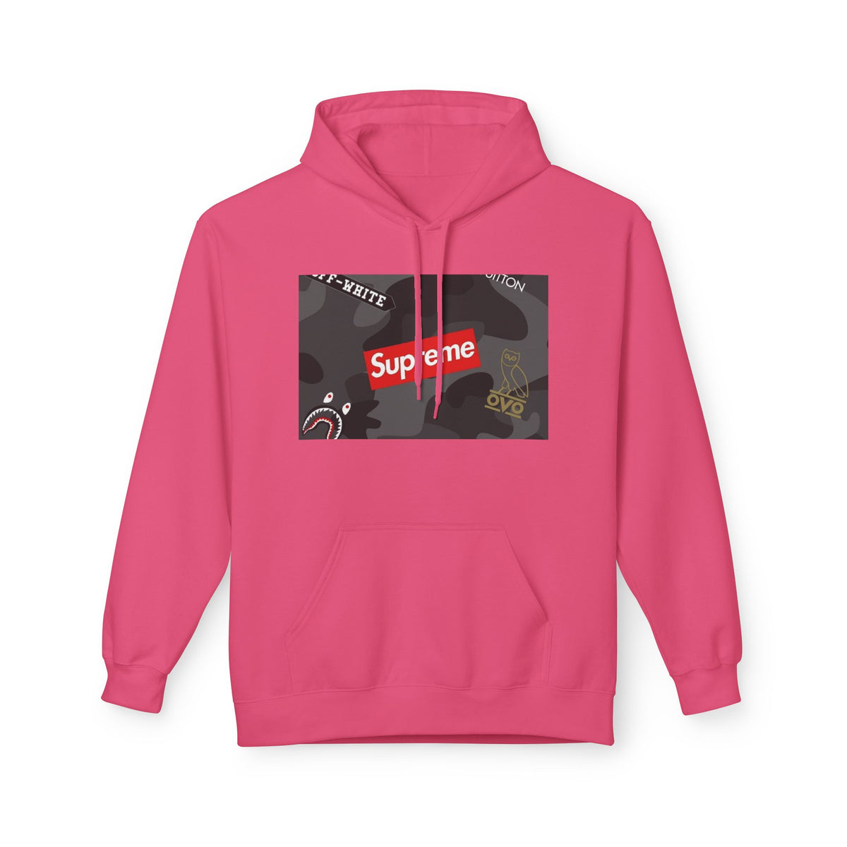 Supreme Streetwear Hoodie — Camouflage Logo Graphic Pullover