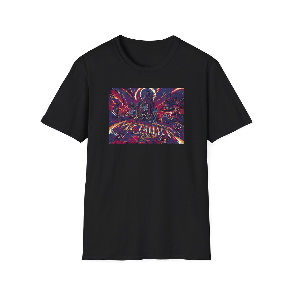 Sci‑Fi Space Battle T-Shirt | Retro Neon Rocket Artwork