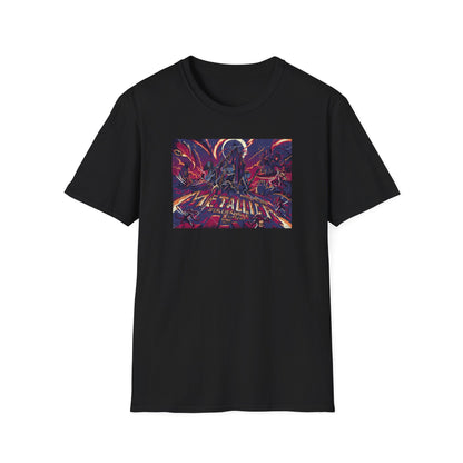 Sci‑Fi Space Battle T-Shirt | Retro Neon Rocket Artwork