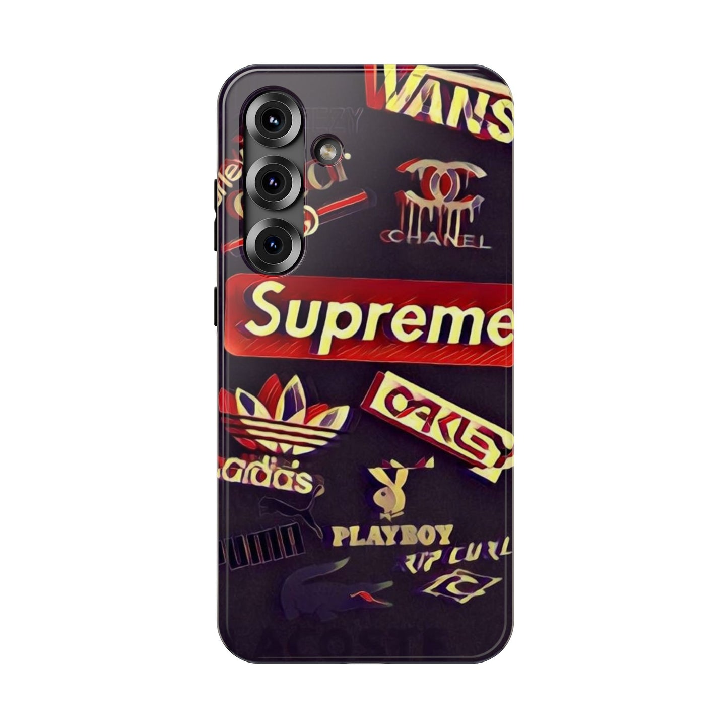 Supreme Impact-Resistant Phone Case — Streetwear Logo Collage