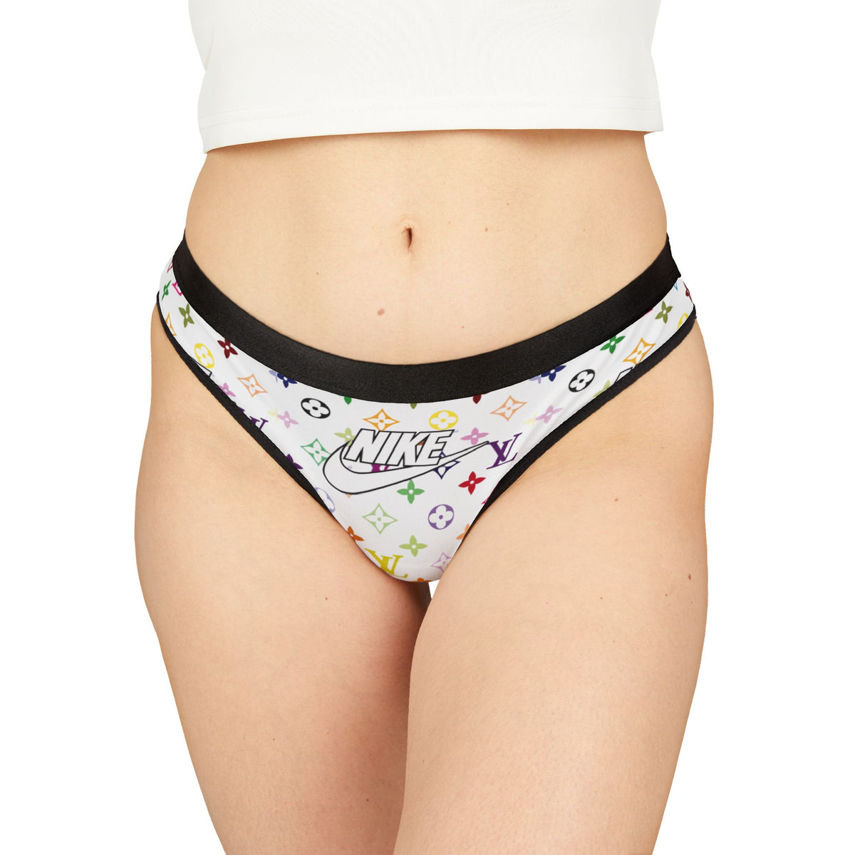 Rainbow Monogram Logo Thong