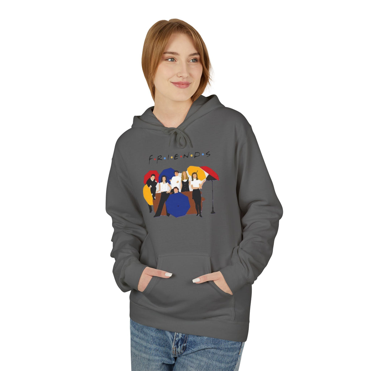 Friends TV Show Minimalist Cast Hoodie – 'F.R.I.E.N.D.S' Graphic Pullover