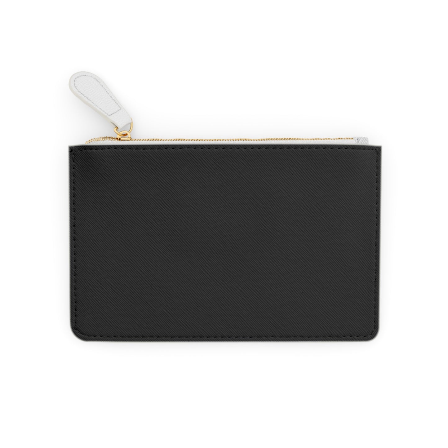 Monogram Pattern Mini Clutch Bag | Gray Black Pouch