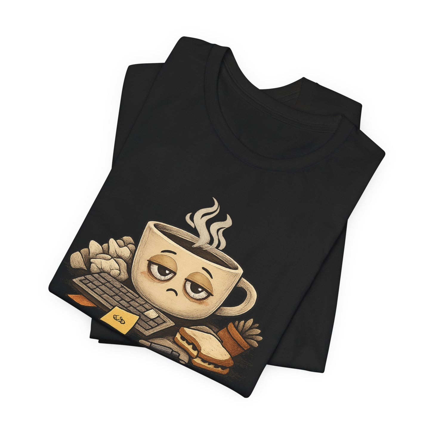 Tired Coffee Cup Tee | burnout, mental health humor