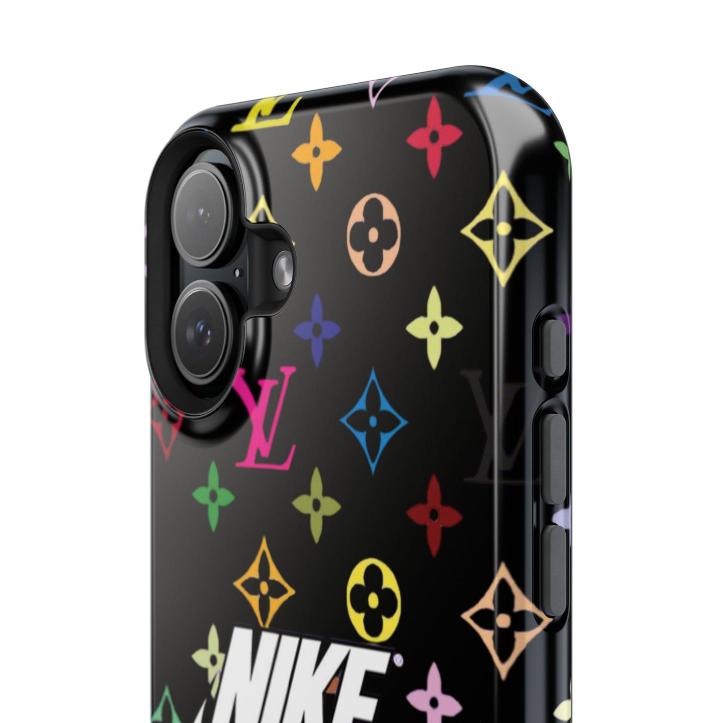 Rainbow Monogram Pattern Phone Case | Impact-Resistant Case
