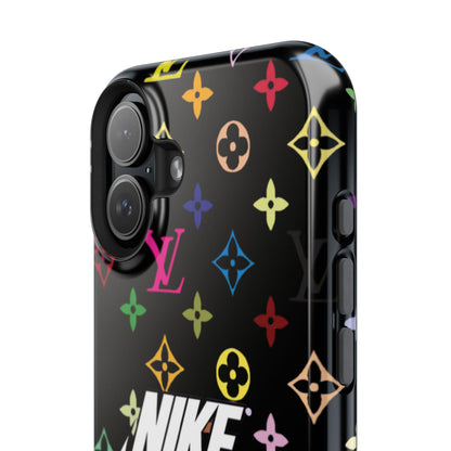 Rainbow Monogram Pattern Phone Case | Impact-Resistant Case