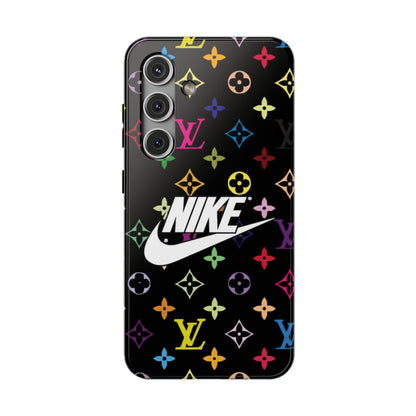 Rainbow Monogram Pattern Phone Case | Impact-Resistant Case