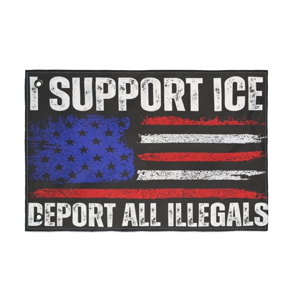 I Support Ice Double Sided Flag Trump