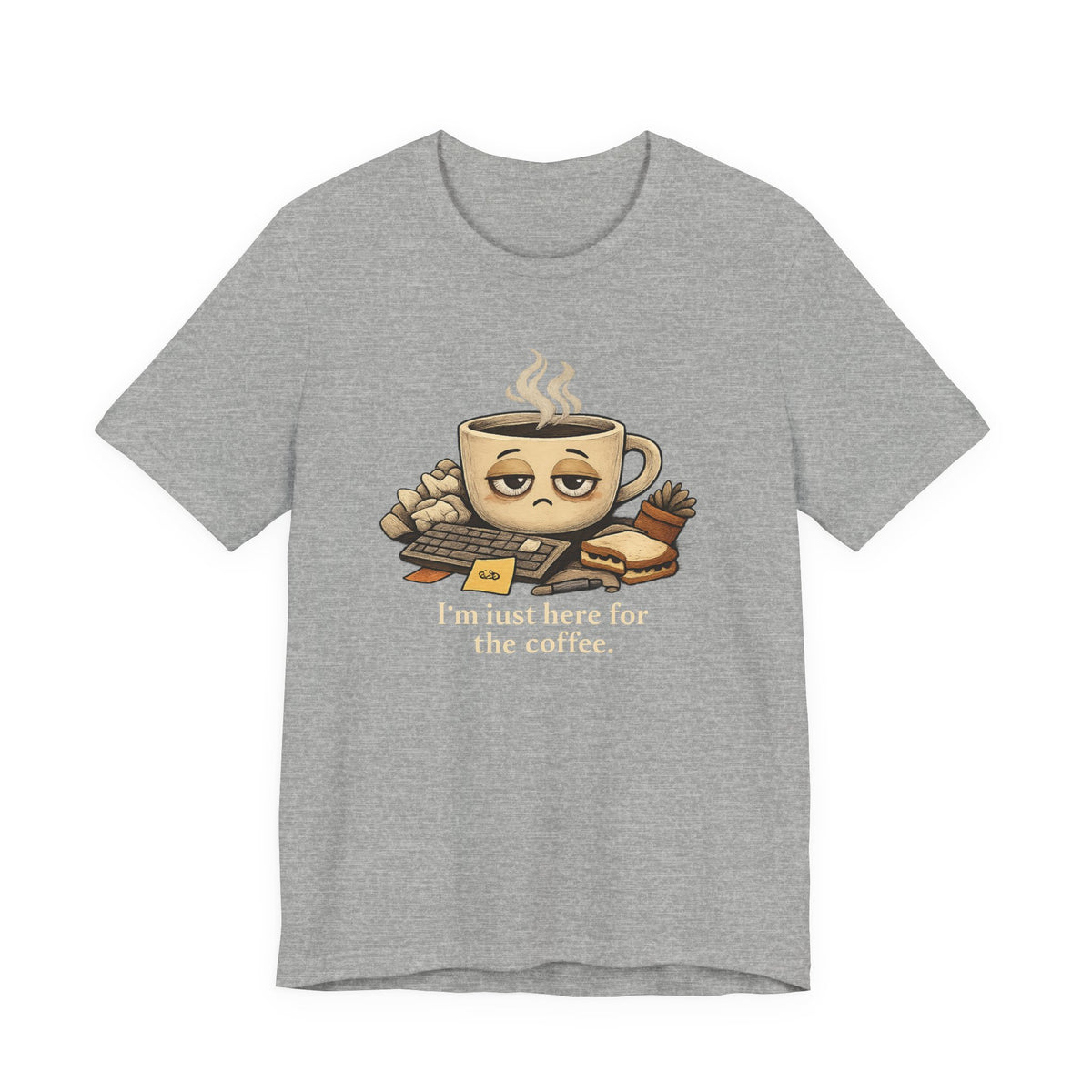Tired Coffee Cup Tee | burnout, mental health humor