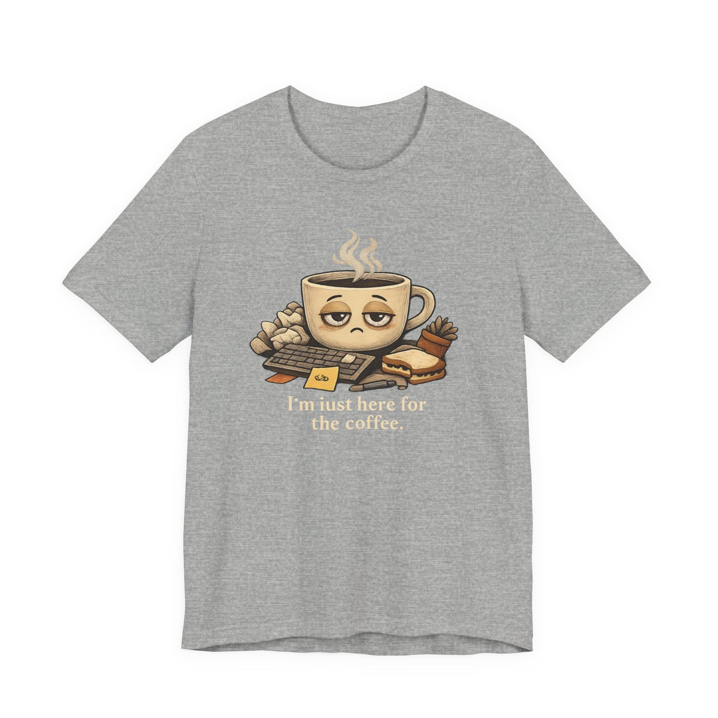 Tired Coffee Cup Tee | burnout, mental health humor