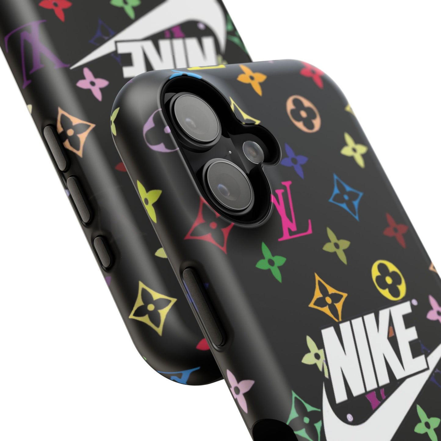 Rainbow Monogram Pattern Phone Case | Impact-Resistant Case